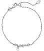Color:Silver - Image 1 - Mama Script Delicate Chain Bracelet