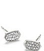Color:14k White Gold - Image 2 - Marisa Stud Earrings In White Diamond And 14K Gold