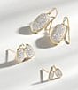 Color:14k Yellow Gold - Image 4 - Marisa Stud Earrings In White Diamond And 14K Gold