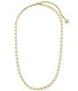 Color:Gold - Image 1 - Merrick Paperclip Chain Necklace