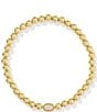 Kendra Scott Mini Elaina Beaded Drusy Stretch Bracelet, Color:Gold/Iridescent Drusy - Image 1