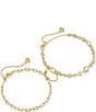 Kendra Scott Mini Elisa Abbie Chain Line Bracelet Set, Color:Gold White Mix - Image 1