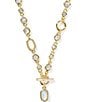 Kendra Scott Mini Elisa Abbie Strand Y Necklace, Color:Gold White Mix - Image 1