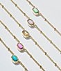 Color:Gold Turquoise Mix - Image 3 - Mini Elisa Satellite 14K Gold Short Pendant Necklace