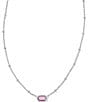 Color:Silver Fuchsia Magnesite Mix - Image 1 - Mini Elisa Satellite Short Pendant Necklace