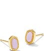 Color:Gold Pink Opalite Crystal - Image 1 - Mini Ellie 14K Gold Stud Earrings