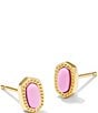 Color:Gold Fuchsia Magnesite - Image 1 - Mini Ellie 14K Gold Stud Earrings