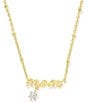 Kendra Scott Mom Crystal Short Pendant Necklace, Color:Gold - Image 1