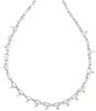 Color:Silver White CZ - Image 1 - Murphy Crystal Chain Necklace