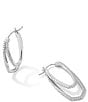Color:Silver - Image 1 - Murphy Crystal Hoop Earrings