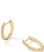 Color:Gold - Image 1 - Crystal Murphy Pave Huggie Hoop Earrings