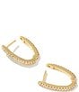 Color:Gold - Image 2 - Crystal Murphy Pave Huggie Hoop Earrings