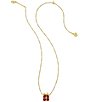 Kendra Scott Present Short Pendant Necklace, Color:Gold Red Crystal - Image 2