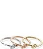 Color:Tri Tone - Image 1 - Presleigh Love Knot Ring Set