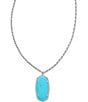 Color:Turquoise - Image 1 - Rae Long Pendant Necklace