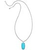 Color:Turquoise - Image 2 - Rae Long Pendant Necklace
