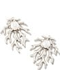 Color:Vintage Silver - Image 1 - Shea Pearl Statement Stud Earrings
