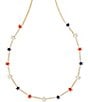 Color:Gold Red White Blue Mix - Image 1 - Sierra Star Short Multi-Strand Necklace
