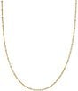 Color:18k Yellow Gold Vermeil/Sterling Silver - Image 1 - Single Satellite Mixed Metal Chain Necklace