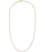 Color:18k Yellow Gold Vermeil/Sterling Silver - Image 2 - Single Satellite Mixed Metal Chain Necklace