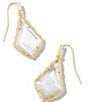 Color:Gold Ivory Illusion - Image 1 - Small Faceted Alex Gold Drop Earrings