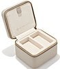 Color:Taupe - Image 2 - Small Travel Jewelry Case in Taupe
