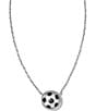 Color:Silver Ivory Mother Of Pearl - Image 1 - Soccer Short Pendant Necklace