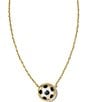 Color:Gold Ivory Mother Of Pearl - Image 1 - Soccer Short Pendant Necklace