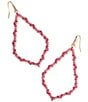 Kendra Scott Sophee Crystal Open Frame Statement Drop Earrings, Color:Gold Pink Crystal - Image 1