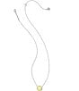 Kendra Scott Tennis Ball Novelty Short Pendant Necklace, Color:Silver/Chartreuse Magnesite - Image 2