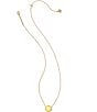 Kendra Scott Tennis Ball Novelty Short Pendant Necklace, Color:Gold/Chartreuse Magnesite - Image 2
