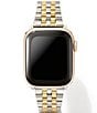 Color:Two Tone - Image 1 - Unisex Alex 5 Link Two Tone Stainless Steel Bracelet Apple Watch Band