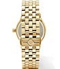 Color:Gold - Image 2 - Women's Alex Three Hand Gold Stainless Steel Bracelet Watch Gift Set