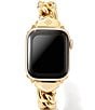 Color:Gold - Image 1 - Women's Whitley Stainless Steel Chain Apple Watch Band