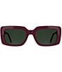 Kendra Scott Women's Dira 55mm Rectangle Sunglasses, Color:Dark Rose/Fuchsia/Green - Image 2