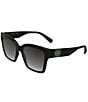 Kendra Scott Women's Dira 56mm Rectangle Sunglasses, Color:Black/Green/Grey - Image 1