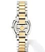 Color:Ivory Mother Of Pearl - Image 2 - Women's Dira Three Hand Two Tone Mother of Pearl Stainless Steel Bracelet Watch