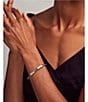 Color:Rhodium Plated - Image 3 - Zorte Bangle Bracelet