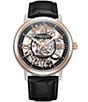 Kenneth Cole New York Men's Automatic Two-Tone Case Black Leather Strap Watch, Color:Black - Image 1