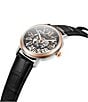 Kenneth Cole New York Men's Automatic Two-Tone Case Black Leather Strap Watch, Color:Black - Image 2