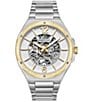 Color:Two Tone - Image 1 - Men's Automatic Two Tone Stainless Steel Bracelet Watch
