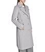 Kenneth Cole New York Military Wool Notch Collar Long Sleeve Button Front Coat, Color:Light Grey - Image 4