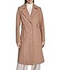 Kenneth Cole New York Military Wool Notch Collar Long Sleeve Button Front Coat, Color:Camel - Image 2