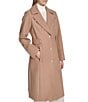 Kenneth Cole New York Military Wool Notch Collar Long Sleeve Button Front Coat, Color:Camel - Image 4