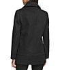 Color:Black - Image 2 - Notched Collared Double Breasted Wool Peacoat