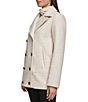 Color:Beige - Image 3 - Notched Collared Double Breasted Wool Peacoat