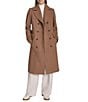 Kenneth Cole New York Solid Notch Collar Double Breasted Military Coat, Color:Camel - Image 1