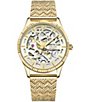 Color:Gold - Image 1 - Women's Automatic Gold Stainless Steel Mesh Strap Watch
