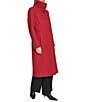 Kenneth Cole New York Wool Blend Stand Collar Back Belt Walker Coat, Color:Red - Image 3