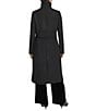 Kenneth Cole New York Wool Blend Stand Collar Back Belt Walker Coat, Color:Black - Image 2